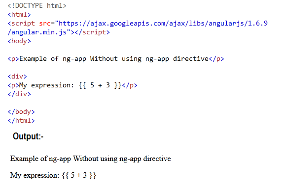 AngularJS Without ng-app