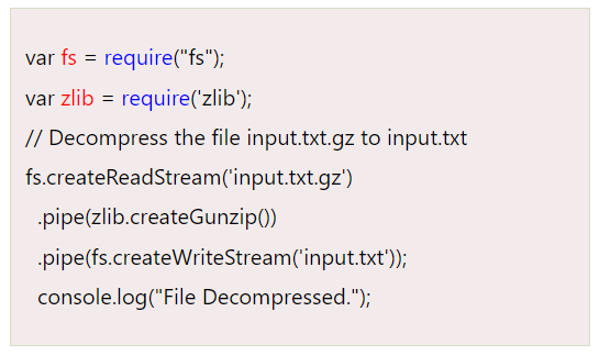 decompress node.js code