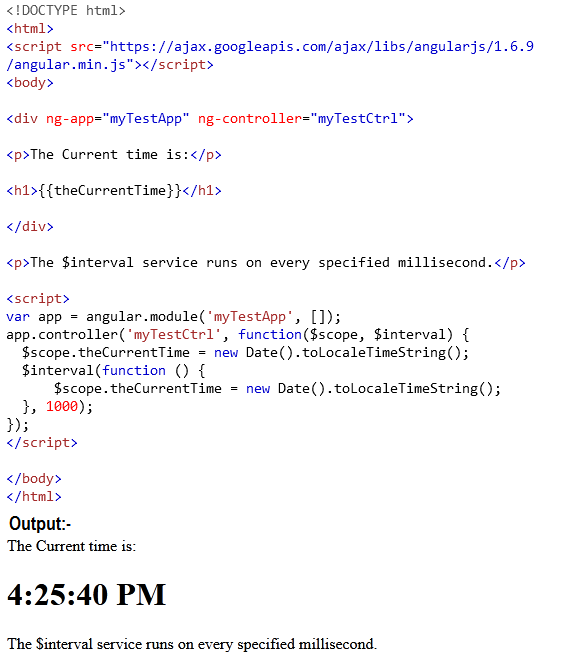 AngularJS Timeout Interval