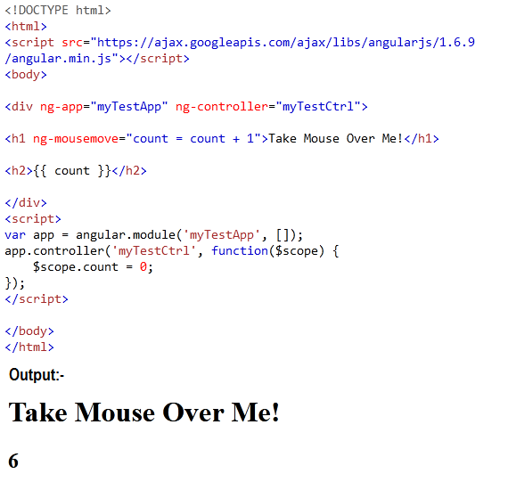 AngularJS Mousemove