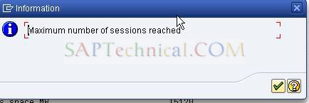 Session Error SAP