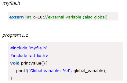 Extern Variable