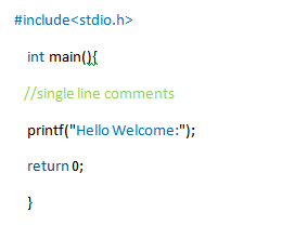 C Single Comments