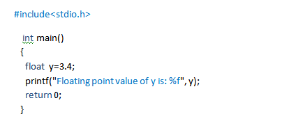 Format Specifier %f