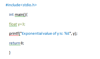 Format Specifier %E