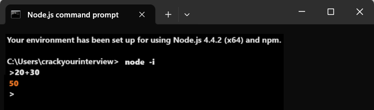 nodejs REPL