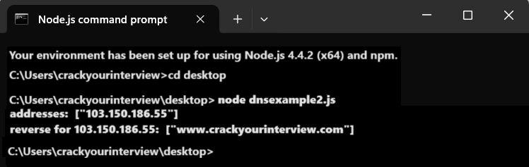 Node.js Site IP