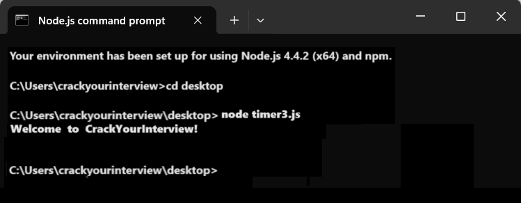 Node.js timer