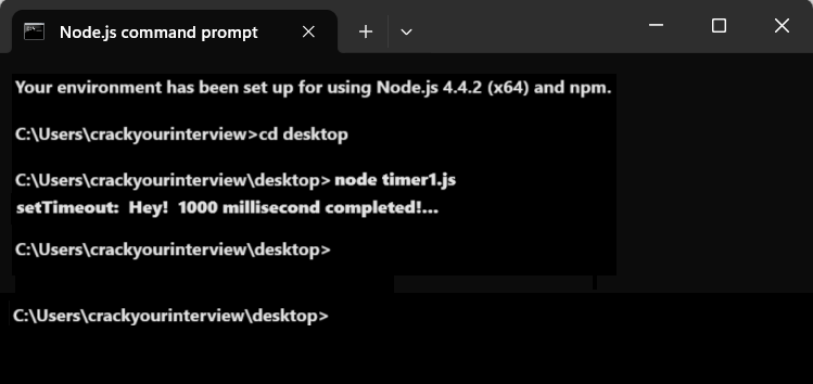 Node.js timer