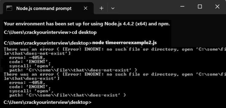 Node.js Error