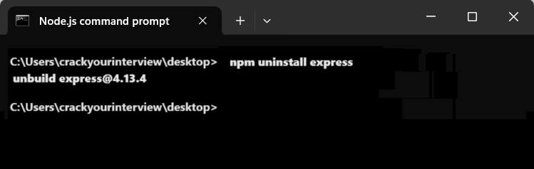 unistall NPM