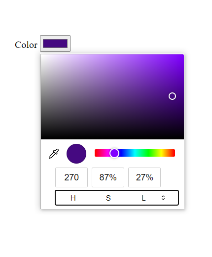 Color PanelHSL