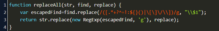 JavascriptReplaceall