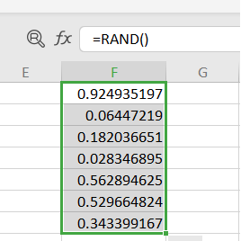 Rand() excel
