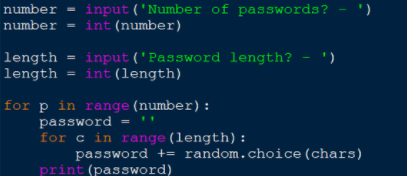 Python Password gen